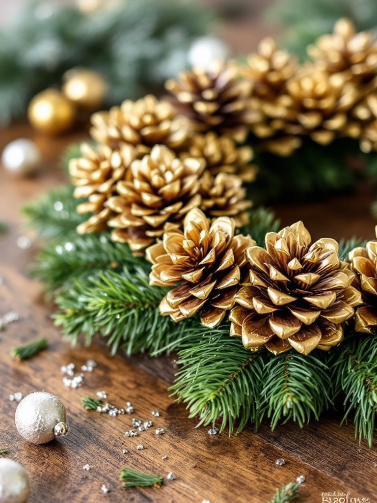 19 Dollar Tree Christmas Decor Hacks Under $1 (You'll Want ALL 19!) 10 Christmas Village Decor Ideas Pinecone Wreath for Pocket Change