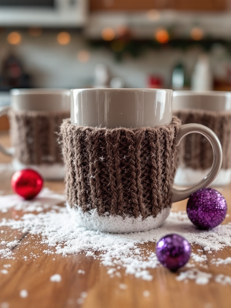 19 Dollar Tree Christmas Decor Hacks Under $1 (You'll Want ALL 19!) 28 Christmas Village Decor Ideas Coffee Mug Cozies for the Kitchen