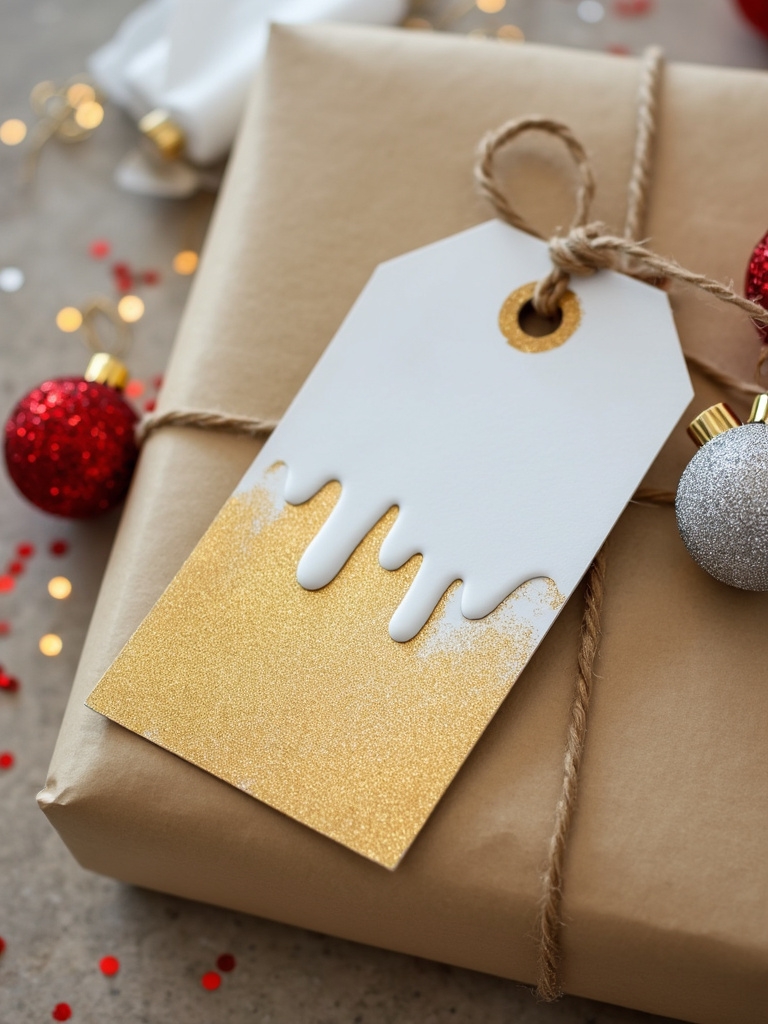 19 Dollar Tree Christmas Decor Hacks Under $1 (You'll Want ALL 19!) 31 Christmas Village Decor Ideas Gift Tag Upgrade
