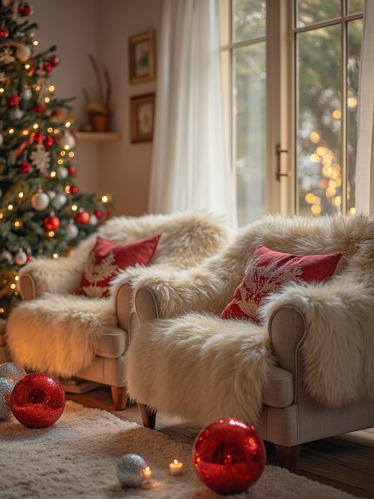 19 Dollar Tree Christmas Decor Hacks Under $1 (You'll Want ALL 19!) 15 Christmas Village Decor Ideas Faux Fur Throws Instant Cozy