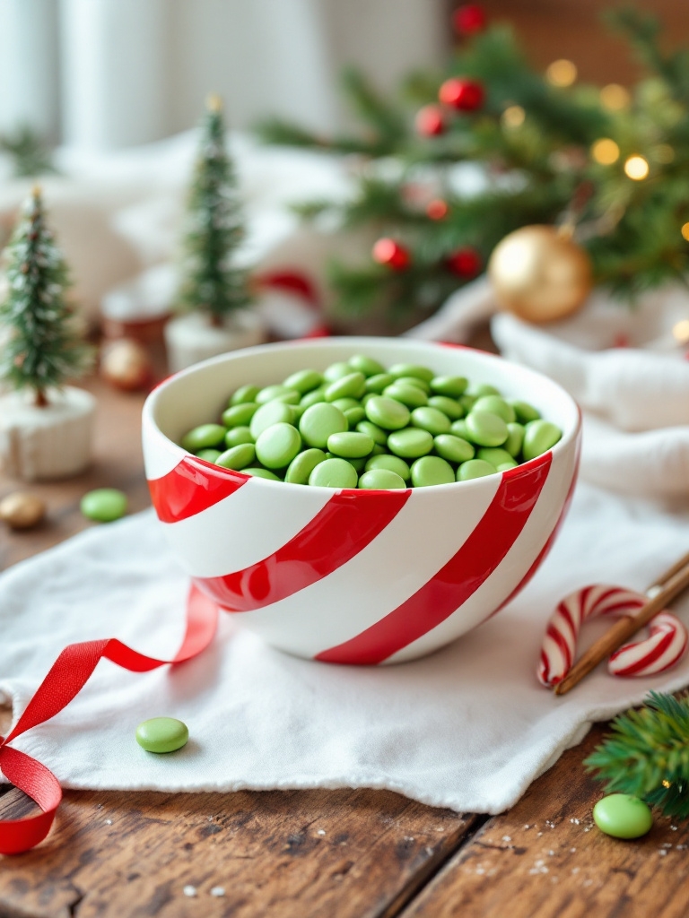 19 Dollar Tree Christmas Decor Hacks Under $1 (You'll Want ALL 19!) 16 Christmas Village Decor Ideas Candy Cane Dish for Smiles