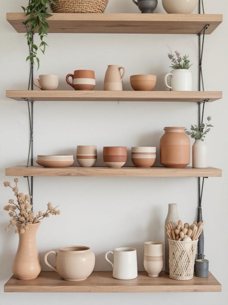 12 Minimalist Winter Decor Ideas for a Clutter-Free Cozy Space 19 Use Earth-Tone Ceramics