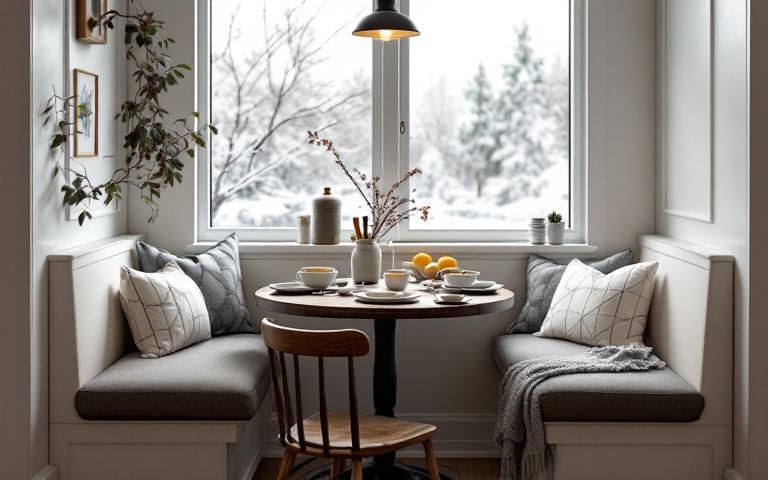 17 Winter Breakfast Nook Decor Ideas to Brighten the Darkest Mornings