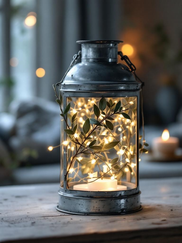 15 DIY Winter Centerpiece Decor Ideas (That Look Expensive) 27 LED Firefly Lantern