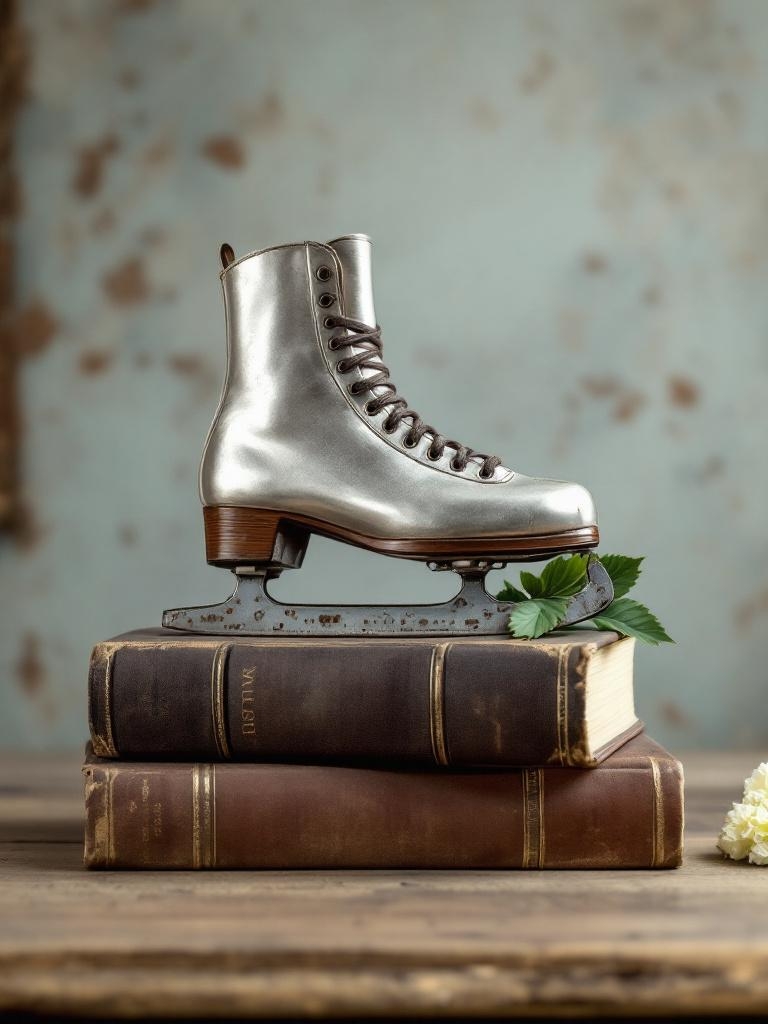 15 DIY Winter Centerpiece Decor Ideas (That Look Expensive) 19 Vintage Book & Silver Skate