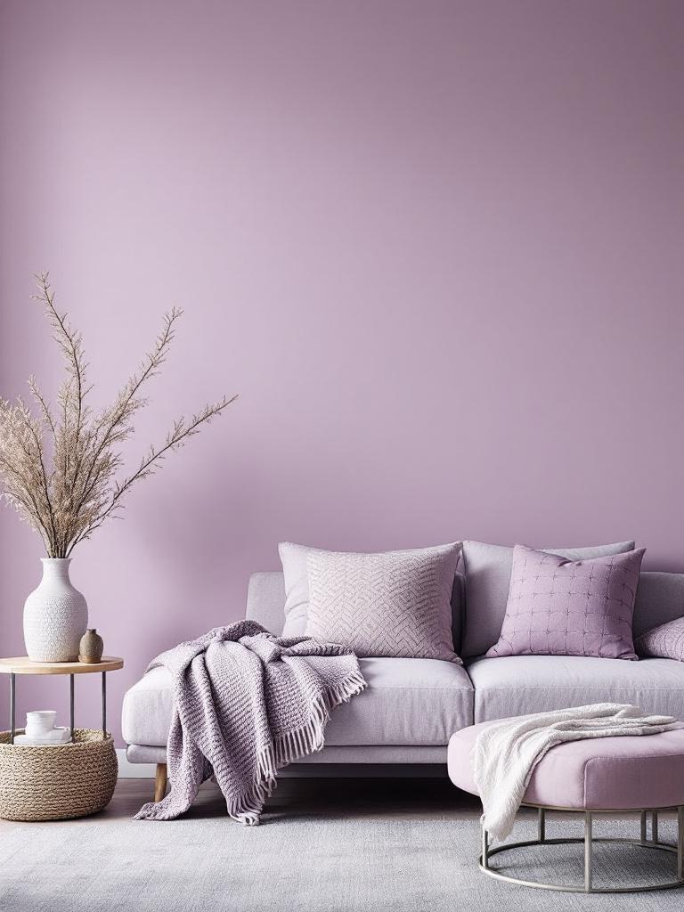 7 Winter Color Palettes That Will Transform Your Living Room 10 Dusty Lavender + Soft Grey