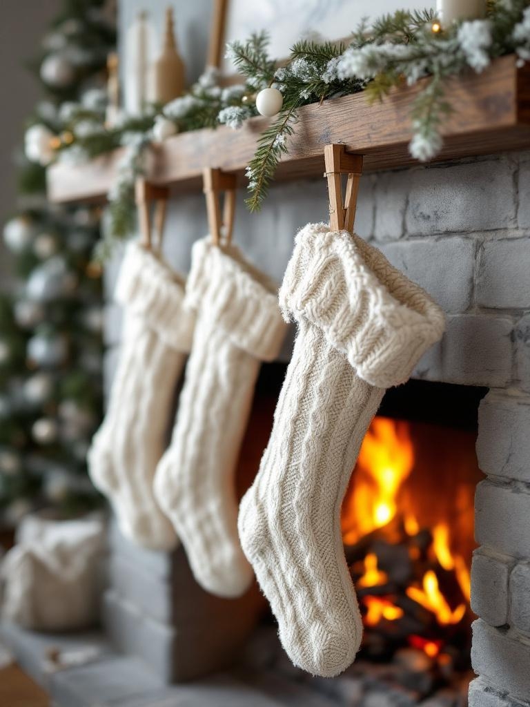 13 Winter Fireside Decor Ideas for the Coziest Spot in the House 13 Stocking Mantel Without the Santa Kitsch