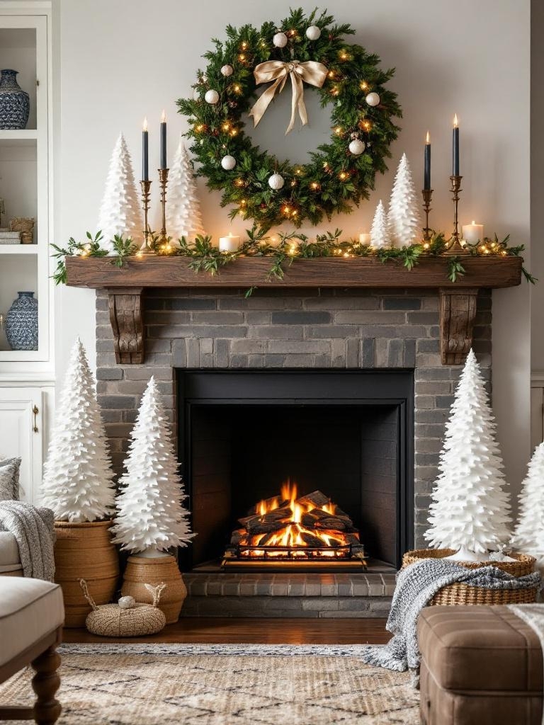 13 Winter Fireside Decor Ideas for the Coziest Spot in the House 17 White Ceramic Trees for a Mini Winter Wonderland