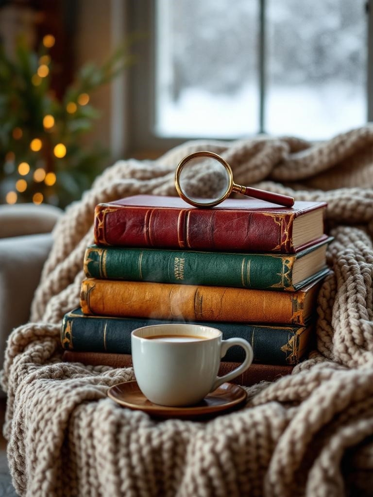 Style Your Coffee Table for a Cozy Winter Vibe - Stack Weathered Books Like You're a Scholar of Coziness