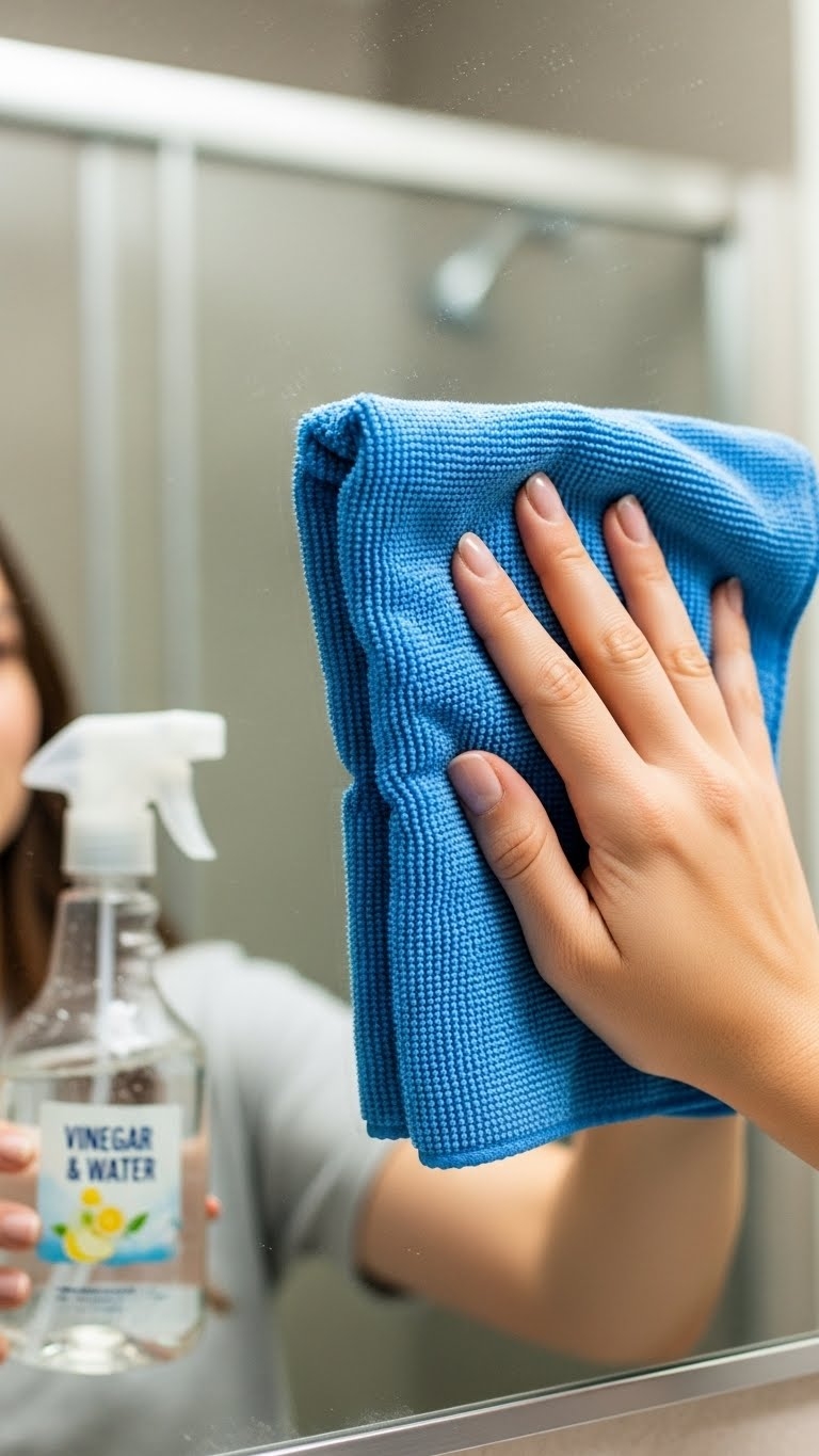The Bare-Minimum Girl’s Approach to a Sparkling Bathroom 9 Bare-Minimum Girl's Approach to a Sparkling Bathroom: Clean Your Mirror Before You Shower