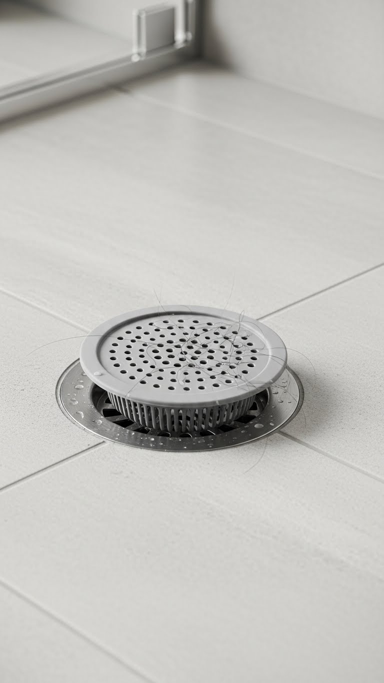 The Bare-Minimum Girl’s Approach to a Sparkling Bathroom 19 Bare-Minimum Girl's Approach to a Sparkling Bathroom: Use a Hair-Catcher to End Drain Drama