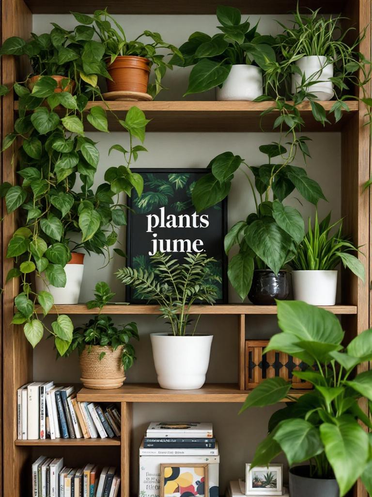 The Living Room Plants Decor Ideas Trend You’ll See Everywhere in 2026 9 Bookshelf Jungle = Free Plant Shelfie