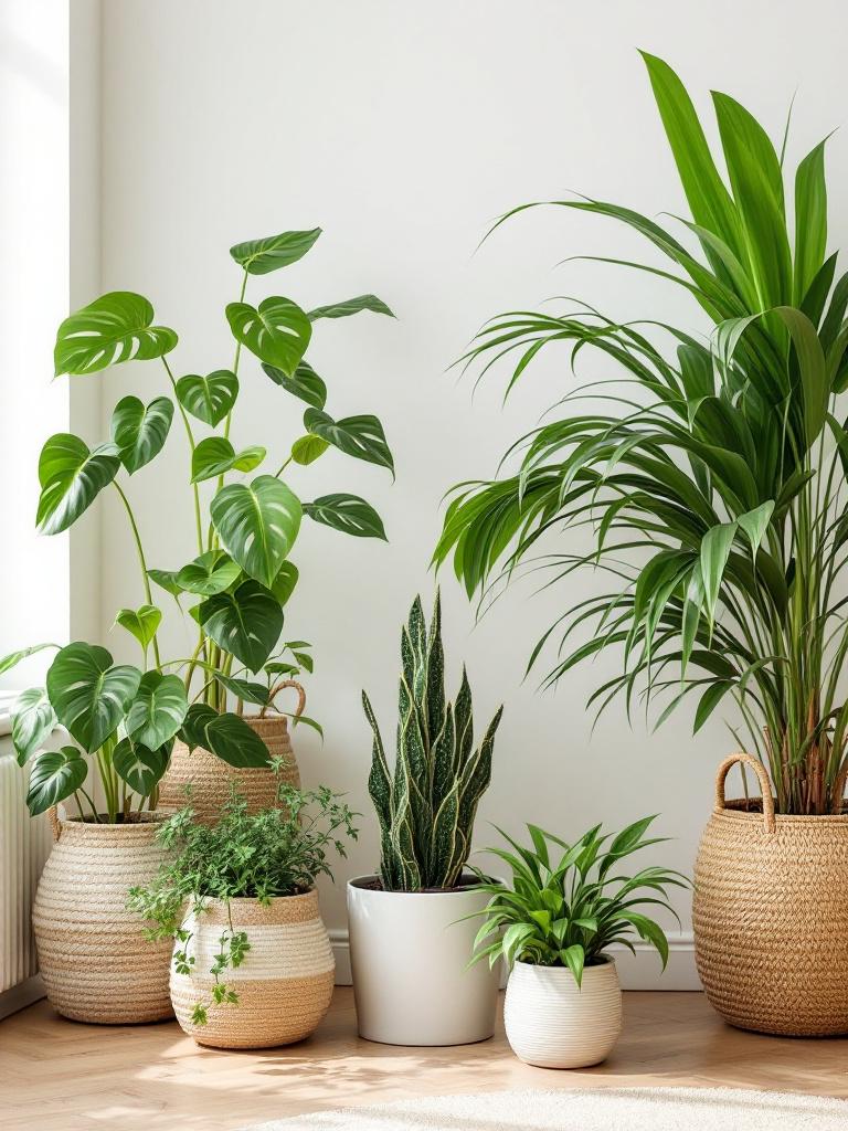 Hide Ugly Pots in Pretty Baskets