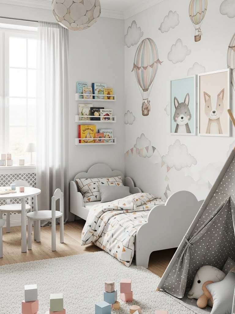 Pantone Color of 2026: Cloud Dancer - Kids Room Decor Ideas
