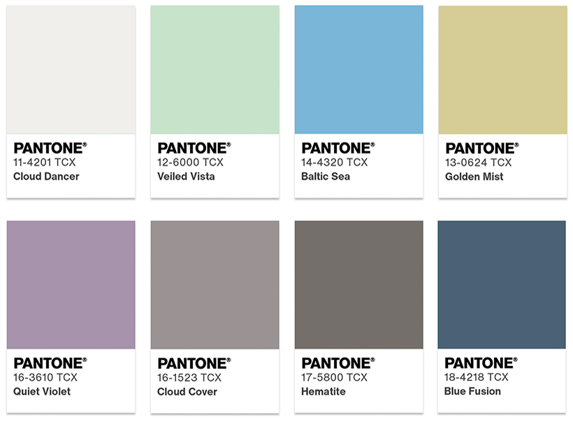 Pantone Color Pallete Light and Shadow 2026