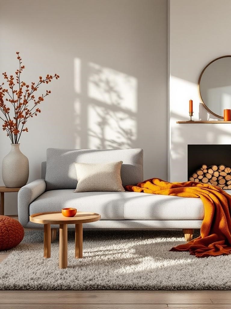 Scandinavian Winter Living Room Ideas - Low Profile Sofa Legs for Visual Heat Retention