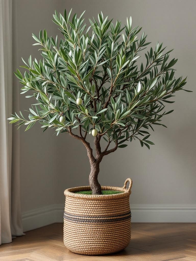 Olive Tree in a Basket – The Only Winter Living Room Plant That Won't Die of Neglect