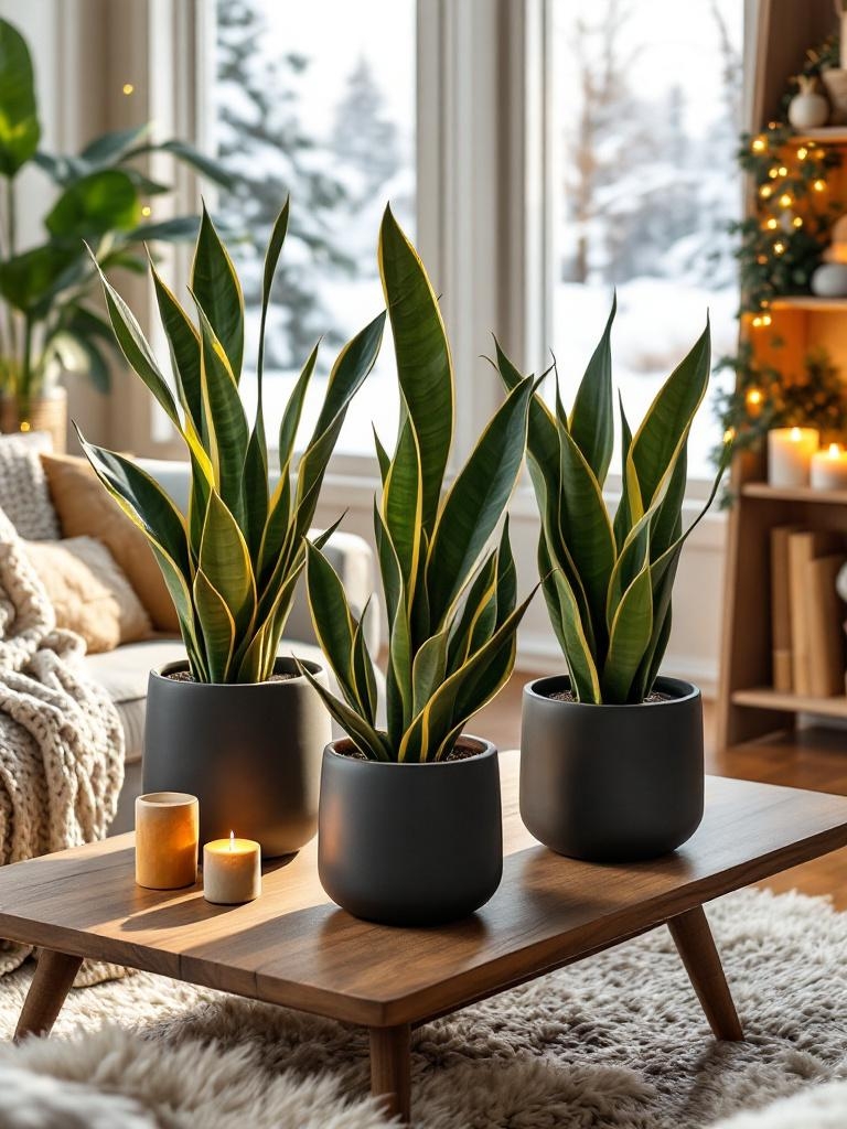 5 Winter Plant and Planter Ideas to Bring Life Indoors 6 Winter Plant and Planter Ideas - Snake Plants: The Unkillable Winter Warriors