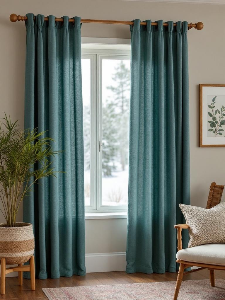 15 Winter-Ready Wood Accents That Add Instant Warmth to Your Home 22 Winter-Ready Wood Accents - Upgrade Curtain Rods to Knotty Pine Dowels