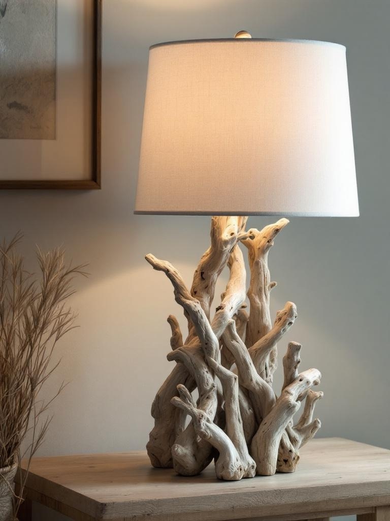15 Winter-Ready Wood Accents That Add Instant Warmth to Your Home 12 Winter-Ready Wood Accents - Swap Lamp Bases for Driftwood Statements