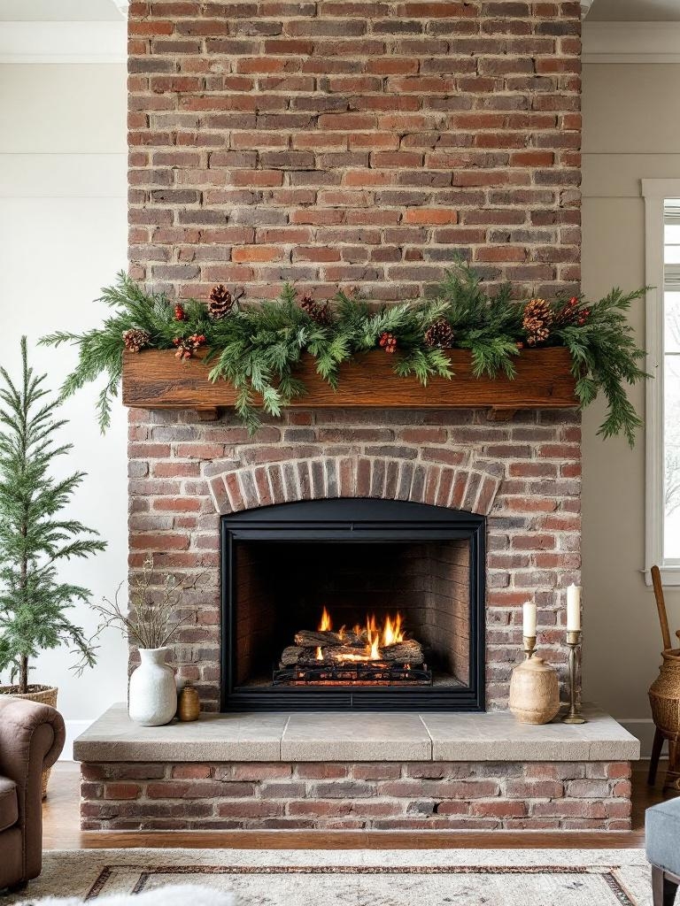 15 Winter-Ready Wood Accents That Add Instant Warmth to Your Home 18 Winter-Ready Wood Accents - Install Reclaimed Beam Mantel for Winter Greens