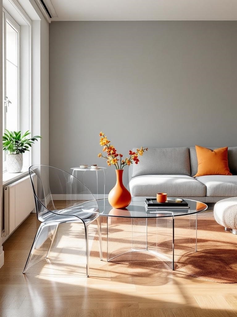 Make a Small Room Feel Bigger - Go Clear or Acrylic