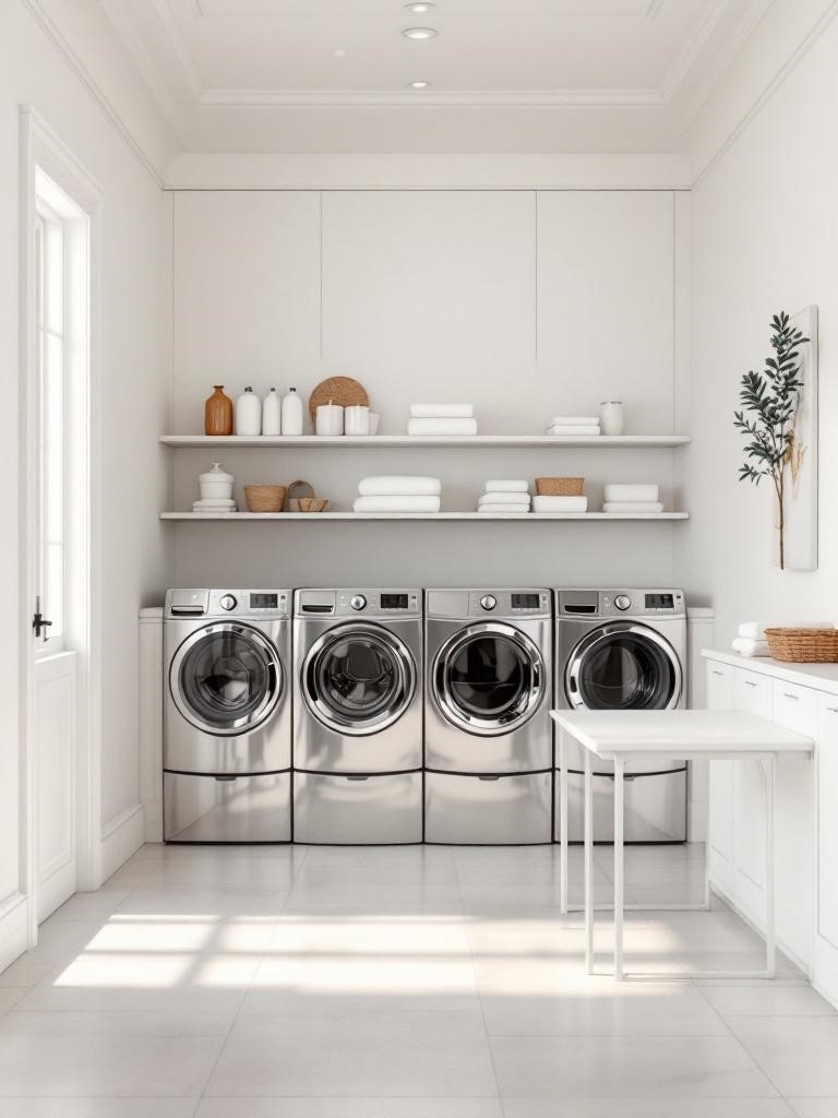 Pantone Cloud Dancer Is Everywhere: How to Use It Room by Room Guide 27 Pantone Cloud Dancer Room by Room Guide - Laundry Room: Chores Feel Less Like Punishment