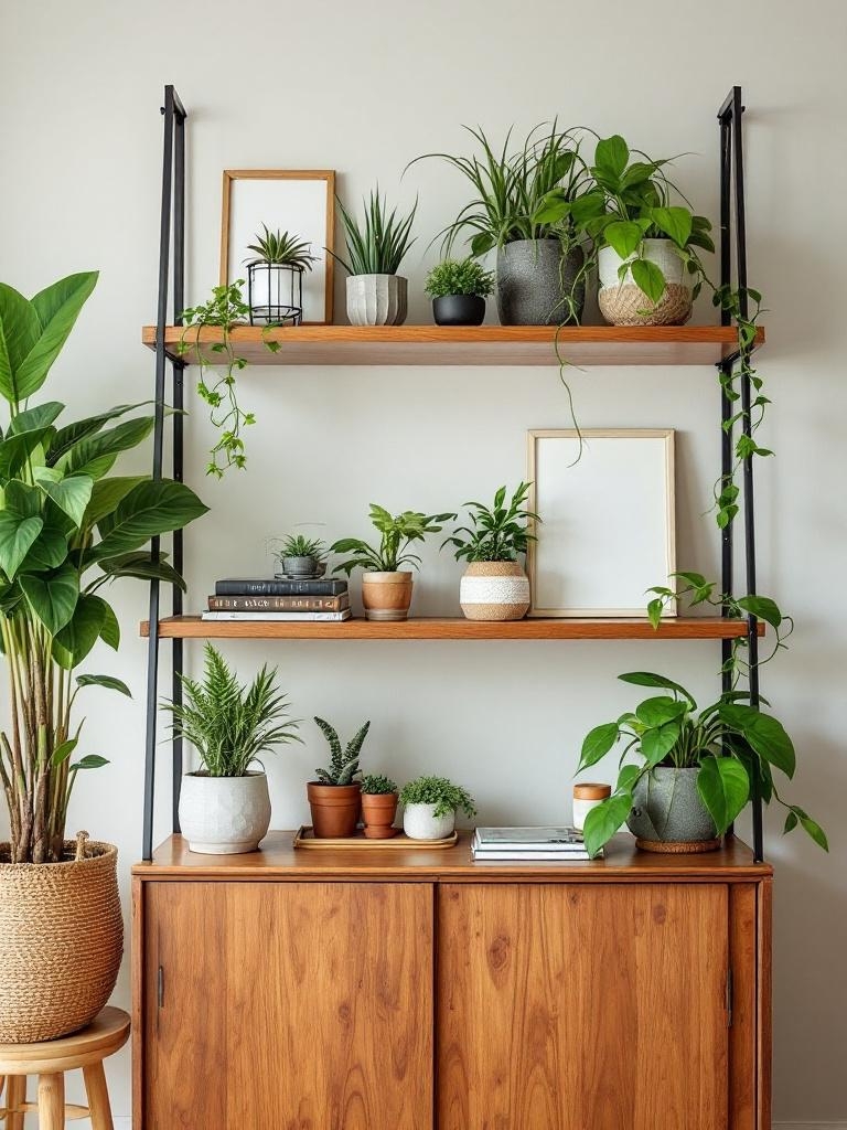 Plant Shelfies Are Everywhere - Here’s How to Make Yours Look Expensive 18 Plant Shelfie - Finish With Living Accents