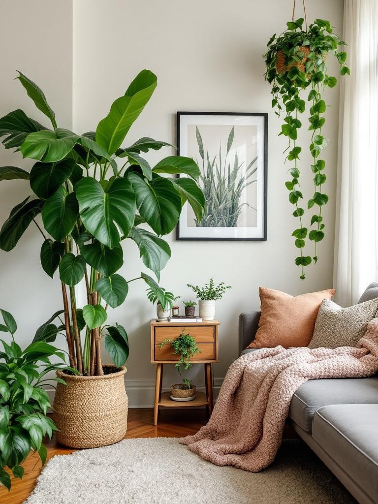 Plant Shelfies Are Everywhere - Here’s How to Make Yours Look Expensive 8 Plant Shelfie - Go Big or Go Home With Floor Plants