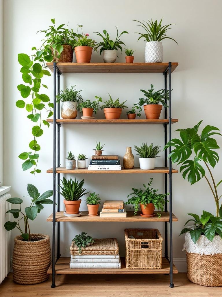 Plant Shelfies Are Everywhere - Here’s How to Make Yours Look Expensive 12 Plant Shelfie - Layer Heights Like a Pro
