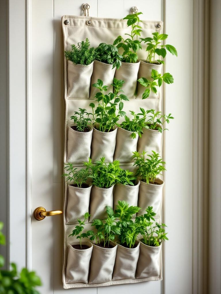 Home Updates Under $50 - Plant a Vertical Herb Garden in a Shoe Organizer