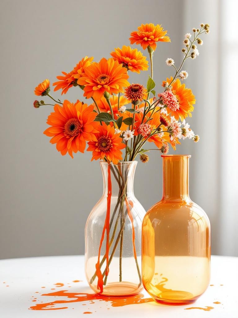 Home Updates Under $50 - Create a Statement Vase with a $2 Traffic-Cone Orange Spray