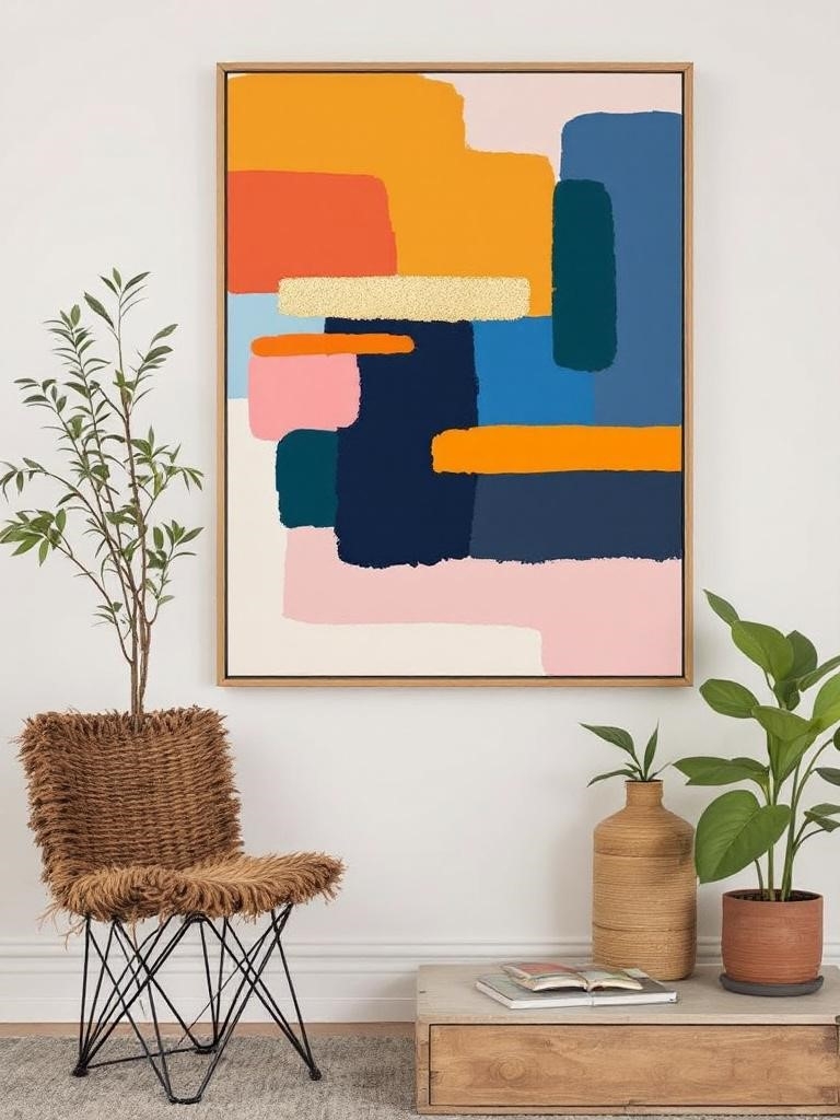 Home Updates Under $50 - Hit Up the Paint Sample Shelf for Color-Block Wall Art