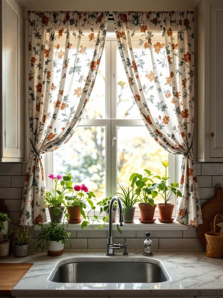 Home Updates Under $50 - Hang Café Curtains Halfway on the Window