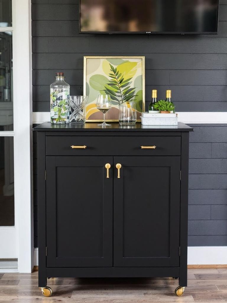 IKEA Hacks Look Expensive On a Budget - IVAR Cabinet Bar Cart Glam-Up