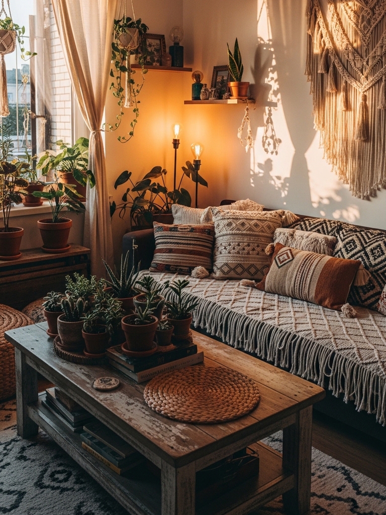 15 Boho Apartment Decor Ideas on a Budget That Look Expensive But Cost Less 9 Boho Apartment Decor Ideas on a Budget - Warm Lighting Is Non-Negotiable