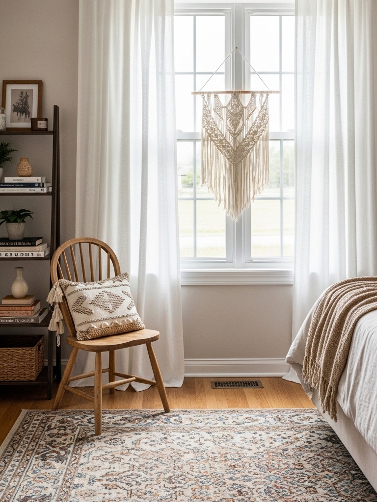15 Boho Apartment Decor Ideas on a Budget That Look Expensive But Cost Less 13 Boho Apartment Decor Ideas on a Budget - Hang Curtains High and Wide
