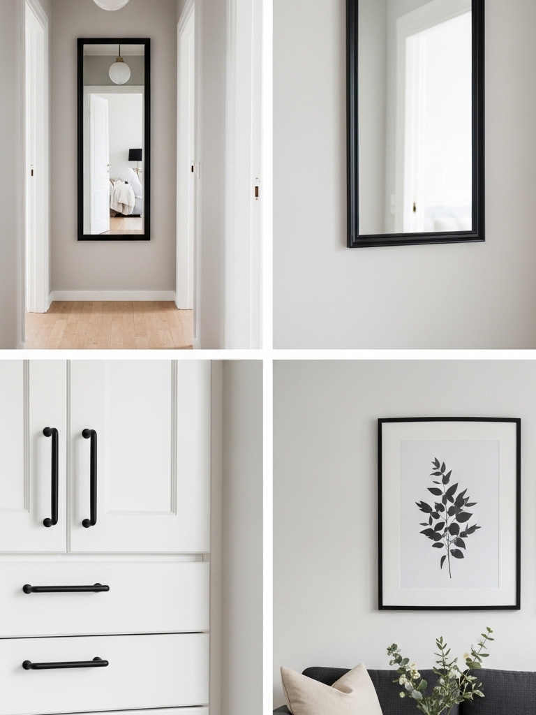 15 Scandinavian Decor Ideas That Look High-End on a Baby Budget 14 Scandinavian Budget Decor Ideas - Embrace Black Accents Sparingly