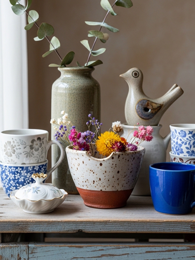 Steal-Worthy Style: The Ultimate Guide to Thrift Store Decor on a Budget 3 The Ultimate Guide to Thrift Store Decor on a Budget - Ceramic and Pottery Pieces