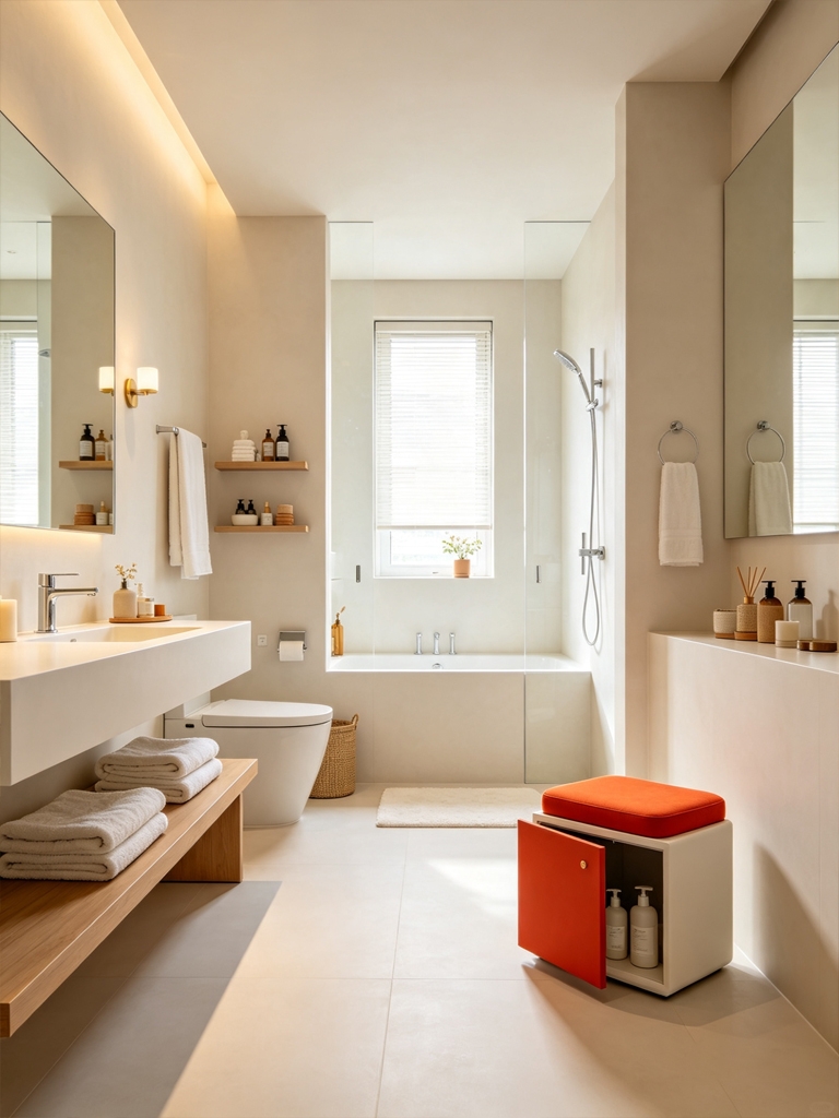 17 Bathroom Furniture Ideas That Turn Everyday Washrooms Into Luxury Spaces 11 Bathroom Bench Or Stool With Storage