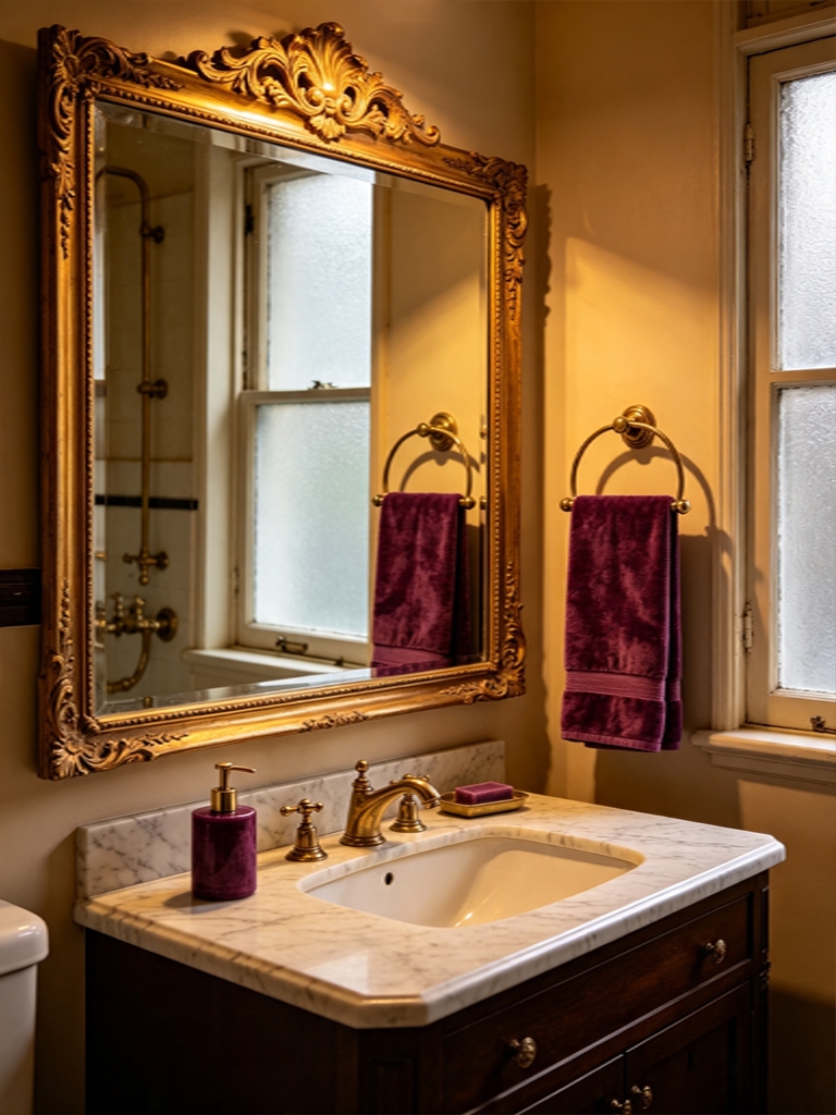 11 Apartment Bathroom Decor Ideas That Look Expensive Without the Price Tag 7 Bathroom Framed Mirror Swap