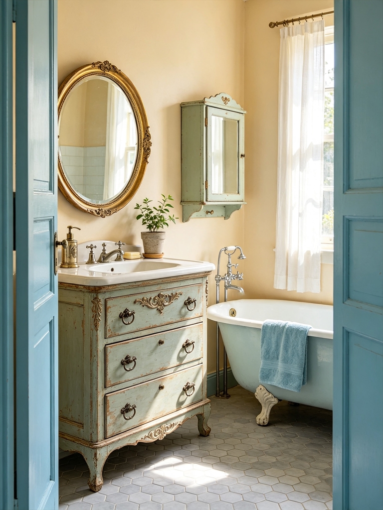 17 Bathroom Furniture Ideas That Turn Everyday Washrooms Into Luxury Spaces 14 Vintage Dresser Converted To Vanity for bathroom