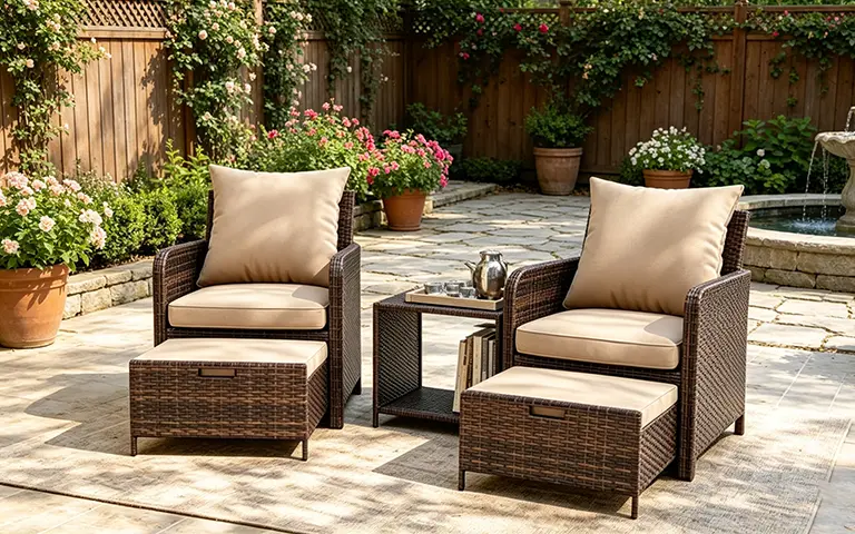 11 Best Patio Furniture Sets With Hidden Ottoman Storage for Small Spaces