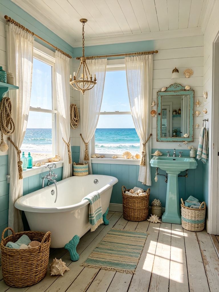 15 Coastal Bathroom Decor Ideas That Make Your Home Feel Like a Luxury Beach Resort 17 Coastal Bathroom Ideas -