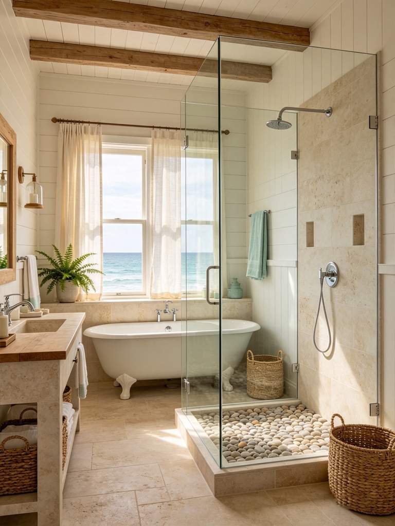 15 Coastal Bathroom Decor Ideas That Make Your Home Feel Like a Luxury Beach Resort 7 Coastal Bathroom Ideas -