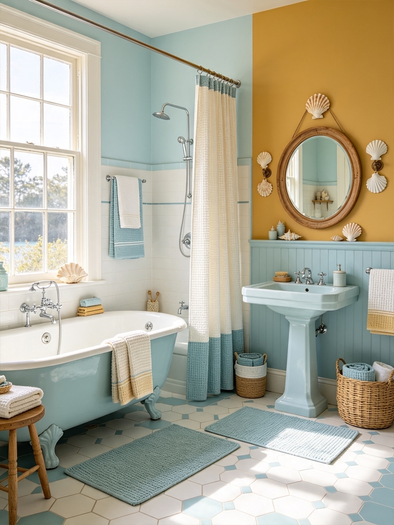 15 Coastal Bathroom Decor Ideas That Make Your Home Feel Like a Luxury Beach Resort 15 Coastal Bathroom Ideas -