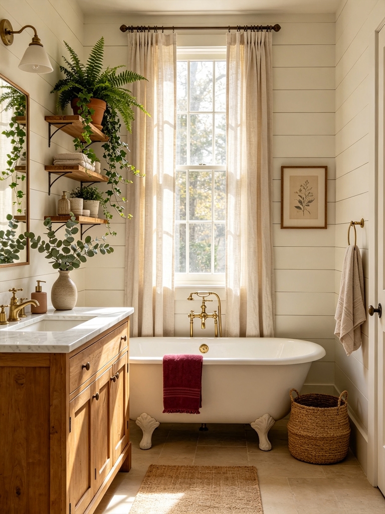 11 Apartment Bathroom Decor Ideas That Look Expensive Without the Price Tag 15 Plants and Greenery, Real or Faux bathroom on apartment