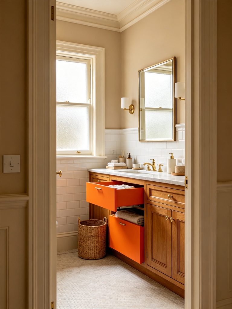 17 Bathroom Furniture Ideas That Turn Everyday Washrooms Into Luxury Spaces 8 Bathroom Vanity With Integrated Hamper Drawer