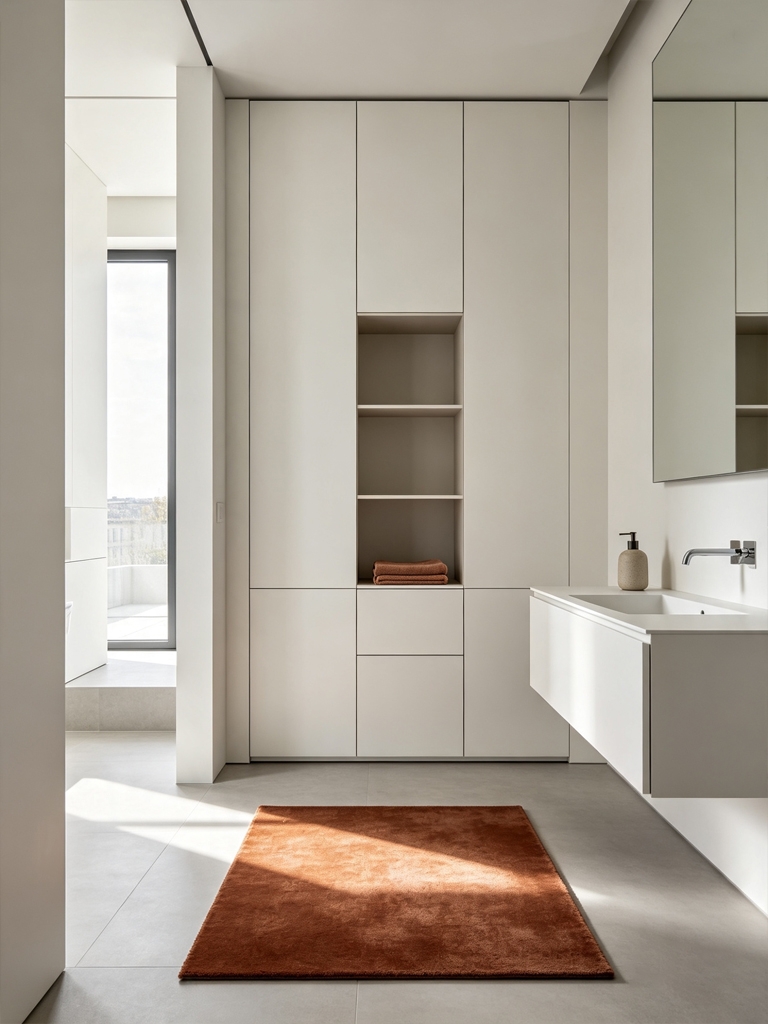 11 Apartment Bathroom Decor Ideas That Look Expensive Without the Price Tag 6 Ladder Shelf or Vertical Storage Unit on Bathroom