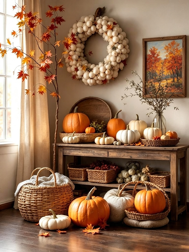 11 Cheap Fall Decor Ideas That Look Surprisingly Luxurious 12 Swap in Simple Fall Art or Printable Prints - Cheap Fall Decor Ideas